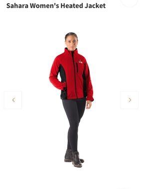 Sahara Women's Heated Ski Jacket - Red/Black